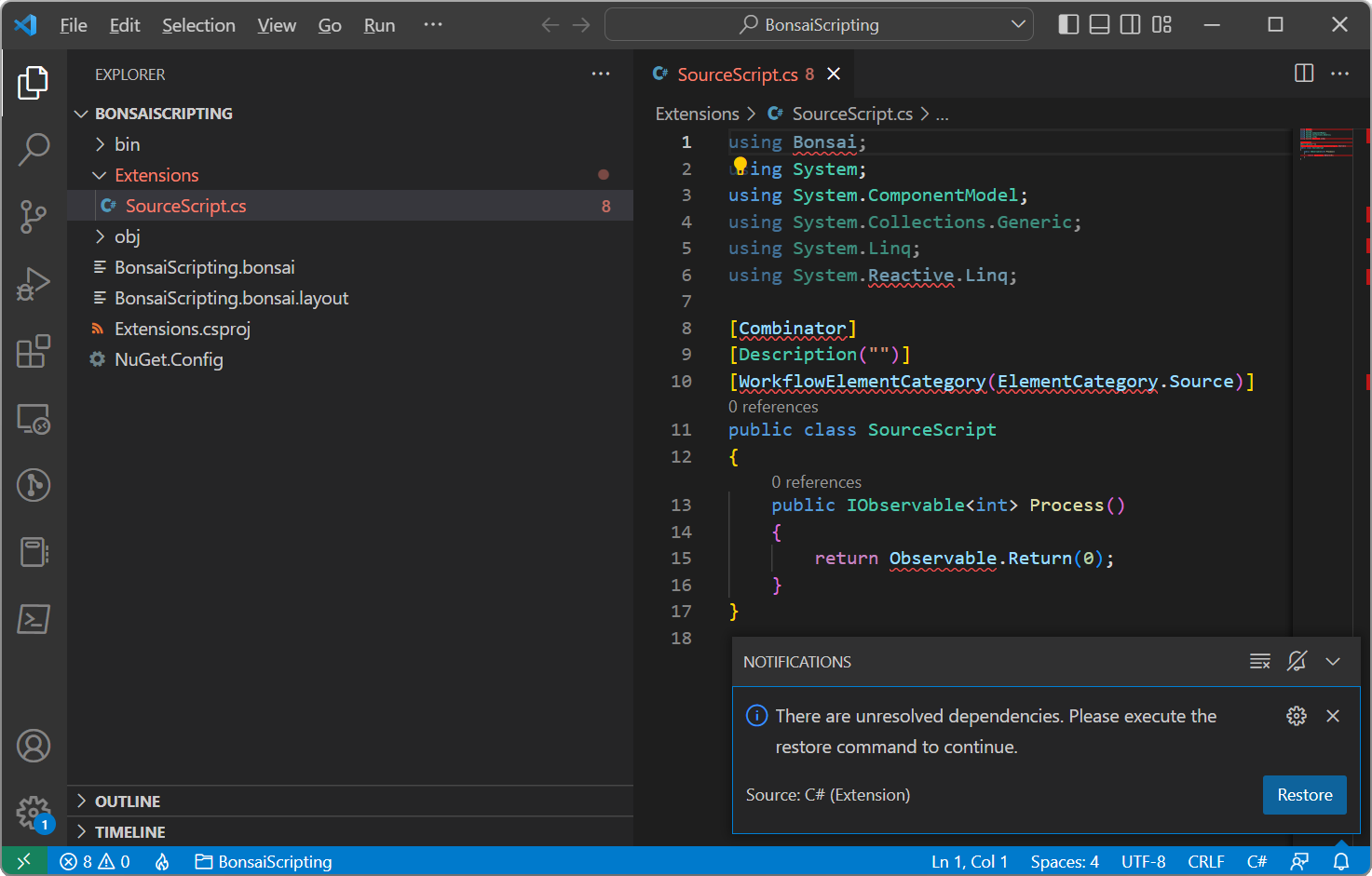 Restore unresolved dependencies