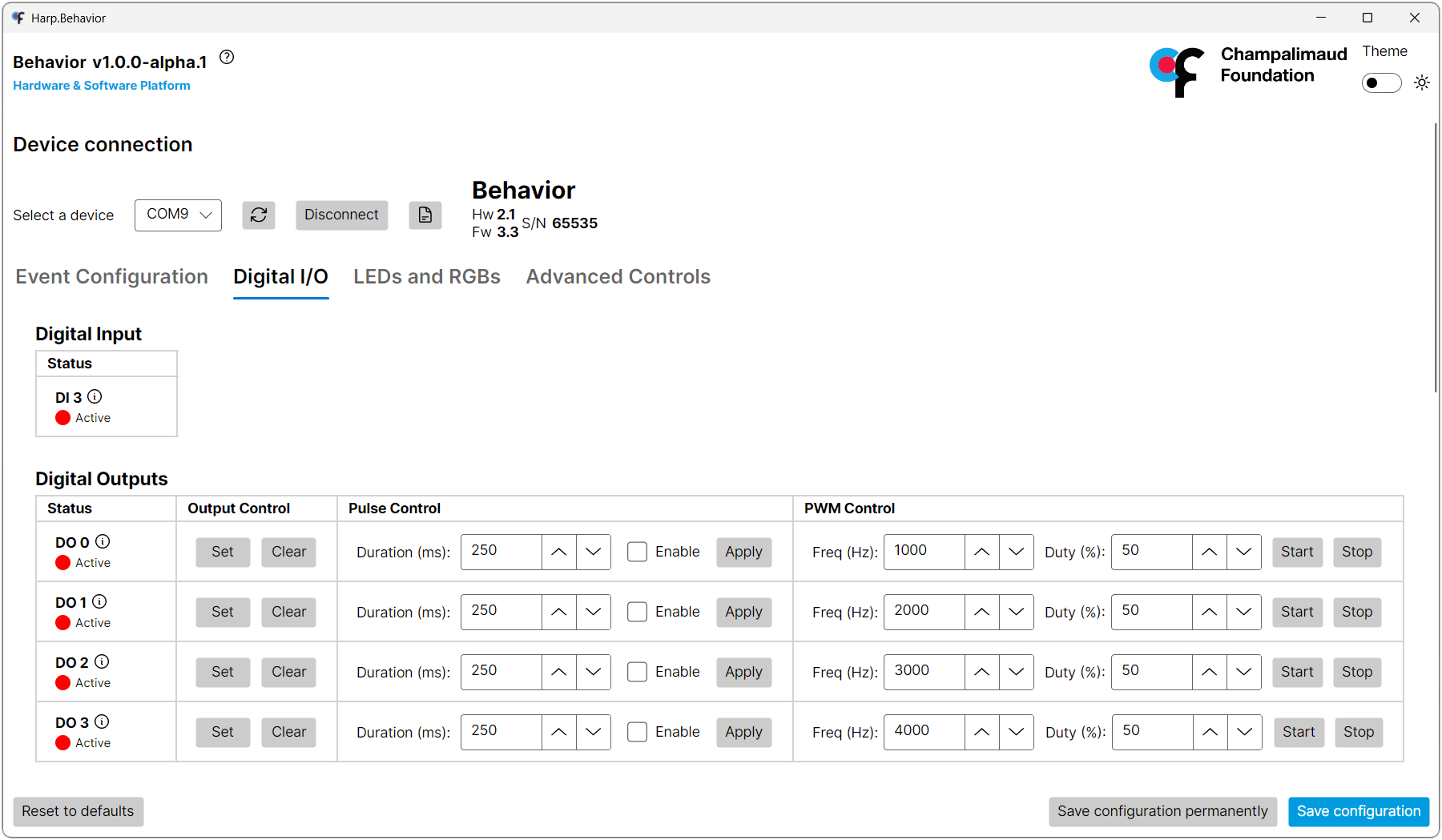 Behavior GUI